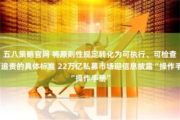 五八策略官网 将原则性规定转化为可执行、可检查、可追责的具体标准 22万亿私募市场迎信息披露“操作手册”